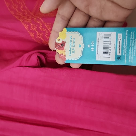 Embroidered Pioner Woman Dress Medium 8/10 Casual Lounge Vacation Cruise Party - Picture 7 of 10